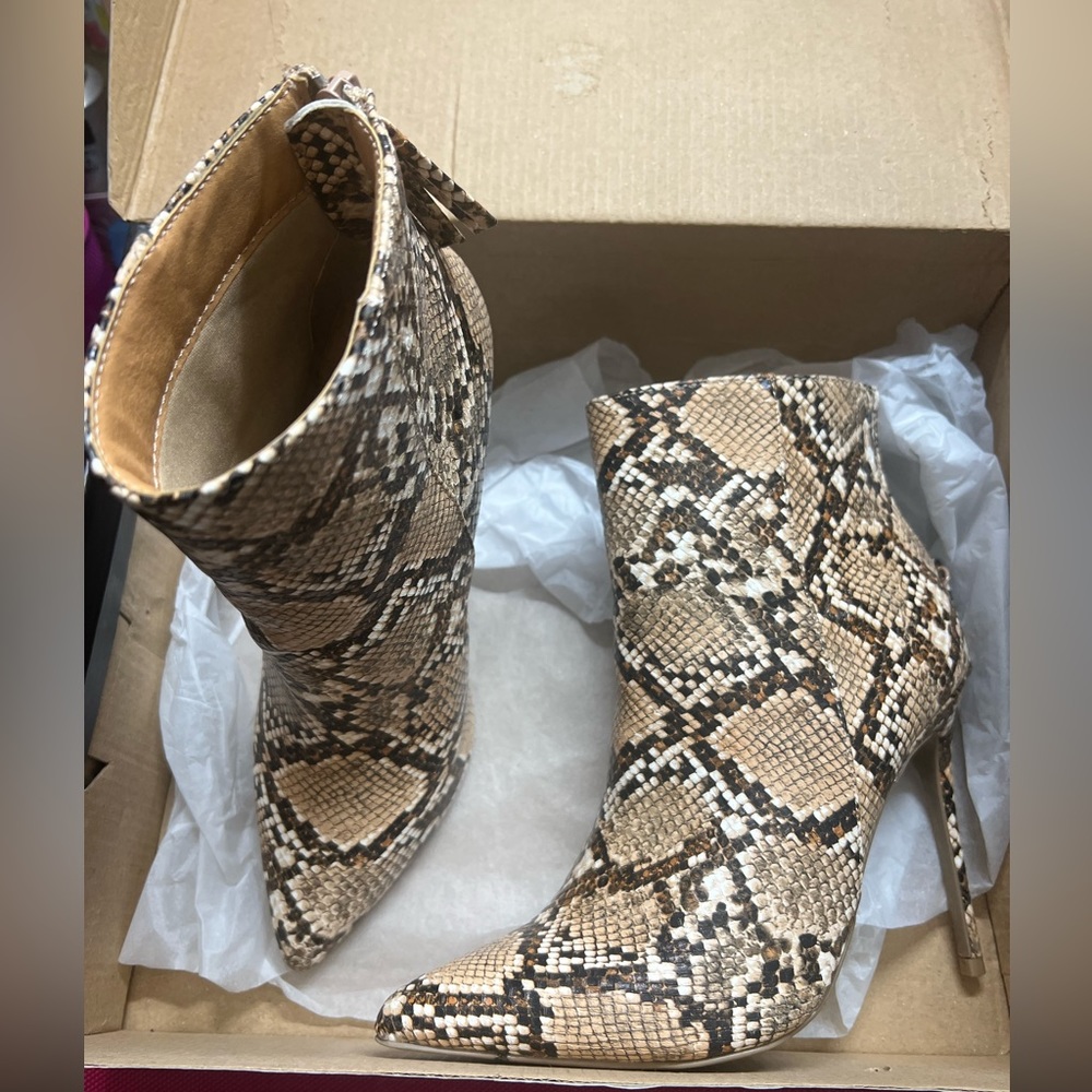 Snake Print Booties - Picture 2 of 3